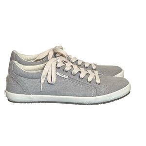 Taos Star Gray Canvas Sneakers Sz 8